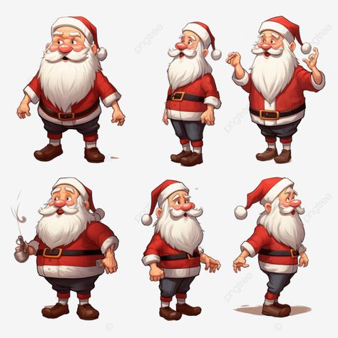 christmas santa claus character design model sheet with run cycle animation and lip sync santa cla Character Design Model Sheet, Cycle Animation, Santa Games, Run Cycle, Model Sheet, Christmas Santa Claus, Lip Sync, Character Poses, Santa Christmas