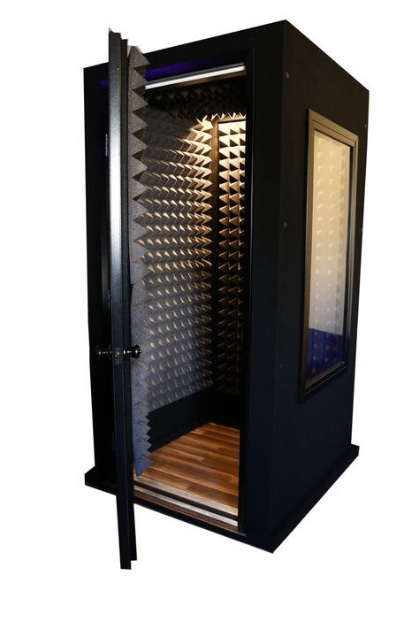 Vocal Booth Recording Studio, Black Recording Studio, Radio Broadcasting Aesthetic, Studio Set Up, Diy Recording Booth, Diy Vocal Booth, Ruang Studio Musik, Studio Booth, Vocal Booth