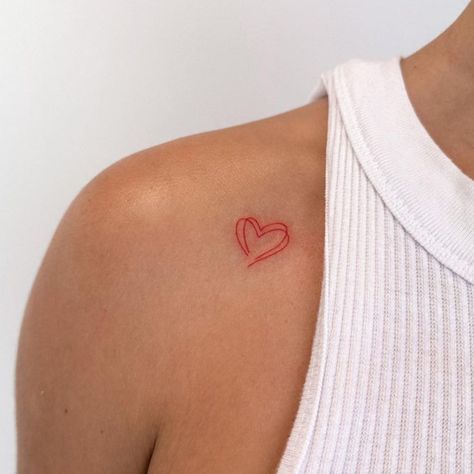 Heart Healing Tattoo Red Black Heart Tattoo, Heart Tattoo Shoulder Small, Forearm Heart Tattoo Women, Wear Your Heart On Your Sleeve Tattoo, Orange Heart Tattoo, Red Tattoo Healed, Self Love Small Tattoos, It Ends With Us Heart Tattoo, Delicate Heart Tattoo