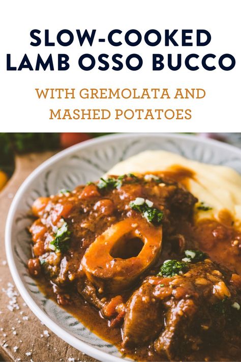 Lamb Shank Recipe Greek, Oso Bucco Recipe Lamb, Indian Lamb Shank Recipe, Ossa Bucco, Crockpot Osso Bucco, Lamb Shank Osso Bucco Recipe, Oso Bucco Recipe Slow Cooker, Lamb Bones Recipe, Osobuco Recipe