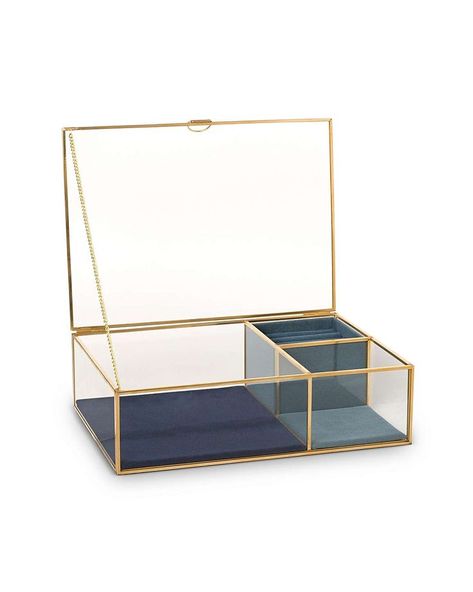 Jewelry Storage Diy, Large Jewelry Box, Jewelry Organizer Storage, Jewelry Organizer Diy, Velvet Jewelry, Antique Gold Jewelry, Jewelry Organizer Box, Oliver Bonas, Large Jewelry