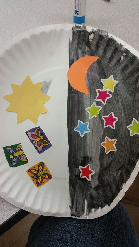 Day/night and light/dark for opposites day. Light Dark Activities Preschool, Light Crafts For Preschoolers, Opposites Preschool Literacy, Light Project For Preschool, Light And Dark Preschool Theme, Day And Night Eyfs Activities, Preschool Night And Day Theme, Day Vs Night Preschool Activities, Day Vs Night Preschool