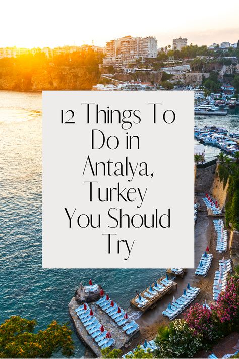 Discover 12 things to do in Antalya you should try. Read more in our Turkey travel guide. What To Do In Antalya, Things To Do In Antalya Turkey, Antalya Turkey Aesthetic, Turkey Travel Guide, Travel Turkey, Turkey Antalya, Antalya Turkey, Turkey Travel, Tourist Spots