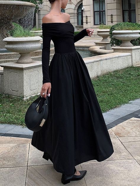 Long sleeve black dress