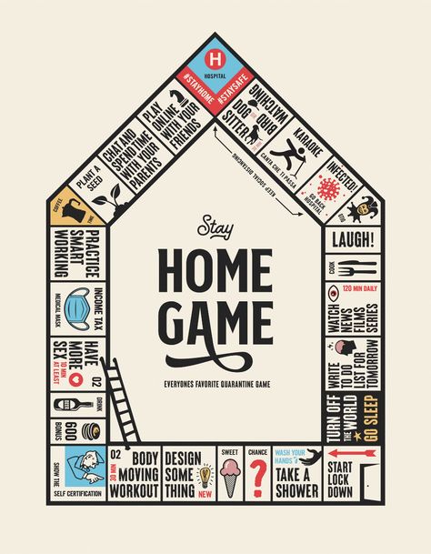 Homemade Board Games, Stay Sane, Board Game Design, Monopoly Game, Game Poster, Poster Illustration, Game Illustration, Table Top Design, Graphic Design Lessons