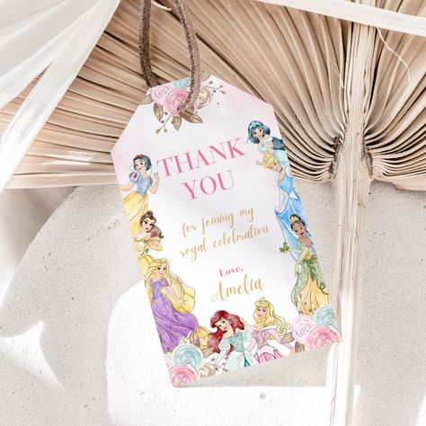 Princess Favor Tags Template for girl's birthday party. Princesses themed thank you tag is full of fun and cute design elements like Princess more. Your kid and guests will love this unique birthday gift favor tags ★ MATCHING ITEMS ★ https://www.etsy.com/shop/ExclusiveDesignsHub?search_query=princess Digital file only. No physical product will be shipped Simply edit using your phone, computer, laptop or tablet -------------------------------------------------------- WHAT DO I RECEIVE? ---------- Princess Thank You Tags, Princess Party Favours, Princess Birthday Party Favors, Princess Favors, Princess Gifts, Favour Tags Template, Unique Birthday, Favor Labels, Princess Birthday Party