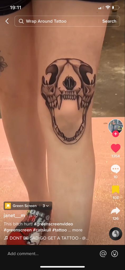 Snake Jaw Tattoo, Cat Jaw Bone Tattoo, Animal Skull Knee Tattoo, Knee Ring Tattoo, Wolf Jaw Tattoo, Woman Elbow Tattoo, Dog Jaw Bone Tattoo, Spooky Knee Tattoos Women, Wolf Skeleton Tattoo