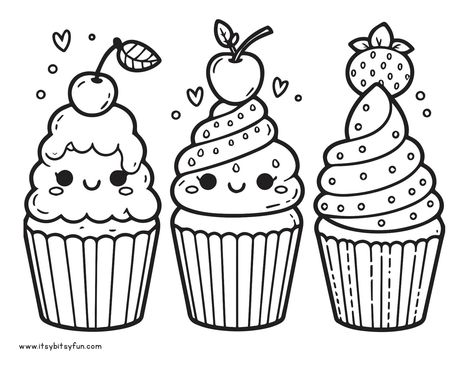 Cupcake Coloring Pages Free Printable, Cupcake Coloring Pages, Cupcake Pictures, Cupcake Images, Coloring Pages Free Printable, Fairy Coloring Pages, Easter Coloring Pages, Coloring Supplies, Easter Colouring