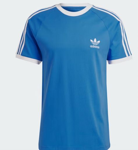 What made the CARRY ON cut! Camisa Adidas, Adidas 3 Stripes, Adidas Original, Adidas Shirt, Tailored Shirts, Blue Adidas, Adidas Online, Striped Tee, Oversized Shirt