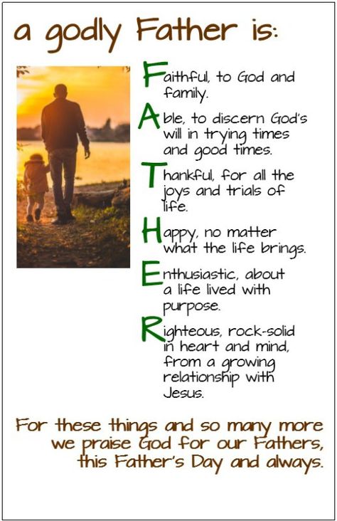 A great flyer/bulletin insert for Father's Day that affirms the joy of a godly father. Father's Day Scripture, Happy Fathers Day Poems, Father's Day Prayer, Fathers Day Bible Verse, Fathers Day Poems, Happy Fathers Day Images, Fathers Day Images, Happy Father Day Quotes, Fathers Day Quotes