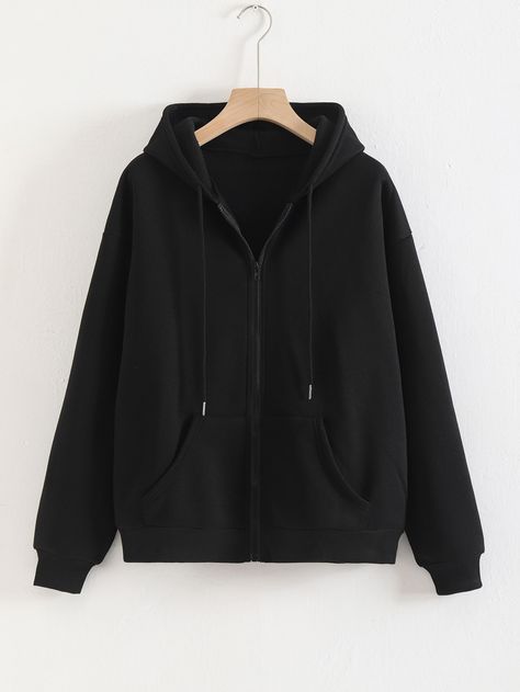 Black Zipper Hoodie Outfit, Black Zipper Hoodie, Hoodie Aesthetic, Womens Sweatshirts Hoods, Women Sweatshirts, Black Sweatshirt, Hoodie Outfit, Black Zip Ups, Zip Up Hoodies