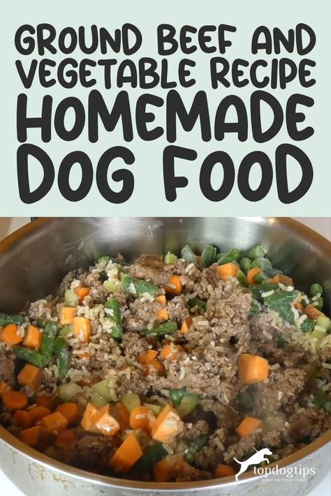 Doggone Delicious: Ground Beef and Veggies Homemade Recipe 🐕 Diy Dog Food Recipe Beef, Venison Dog Food Recipes, Homemade Dog Food With Sweet Potatoes, Homemade Dog Food With Quinoa, Beef And Rice Dog Food Recipes, Homemade Dog Food Ground Beef, Diy Dog Food Recipe Crockpot, Ground Beef Dog Food Recipes Crock Pot, Hamburger Dog Treats