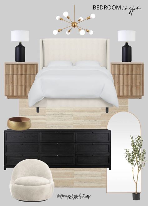 Shop Tilly Upholstered Bed and other curated products on LTK, the easiest way to shop everything from your favorite creators. Organic Modern Dressing Room, Linen Bed Black Nightstands, Transitional Modern Bedroom Master, Black Bedding Inspiration, Upholstered Bed With Black Nightstands, Large Cozy Bedroom Ideas, Black Organic Modern Bedroom, Joss And Main Tilly Bed, Organic Master Bed