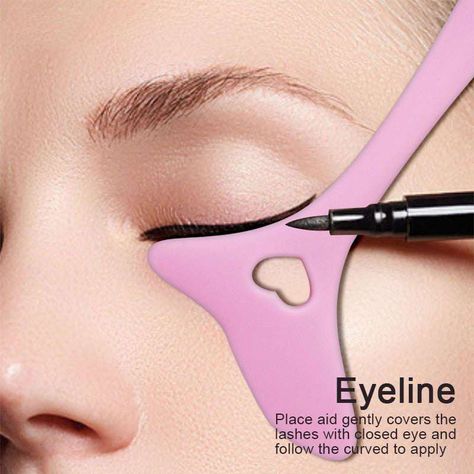 Winged Eyeliner Tricks, Eye Stencil, Makeup Stencils, Perfect Winged Eyeliner, Eyeliner Stencil, Smoky Eyeshadow, Eye Makeup Tools, Silicone Makeup, Make Up Tools