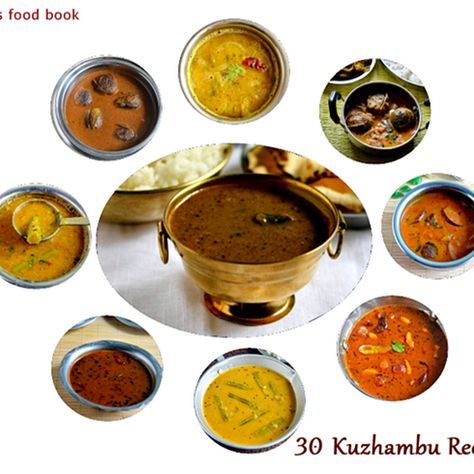 70 Kuzhambu Recipes-South Indian Kuzhambu Varieties | Chitra's Food Book Kuzhambu Recipes, Recipes For Rice, South Indian Vegetarian Recipes, Veg Gravy, Kulambu Recipe, Cooking Curry, Rasam Recipe, Fresh Tomato Recipes, Vegetarian Indian