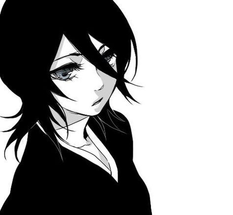 Kuchiki Rukia, Bleach Anime, An Anime, Black Hair, Most Beautiful, Bleach, Black And White, Hair, Anime