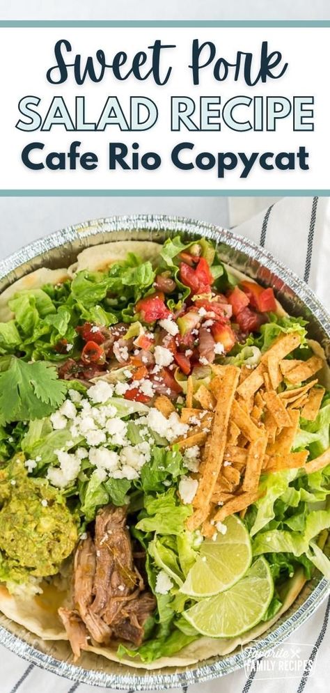 Cafe Rio Sweet Pork Salad, Sweet Pork Salad, Cafe Rio Recipes, Cafe Rio Pork, Cafe Rio Sweet Pork Recipe, Sweet Pork Recipe, Pork Salad Recipes, Welcome To Usa, Cafe Rio