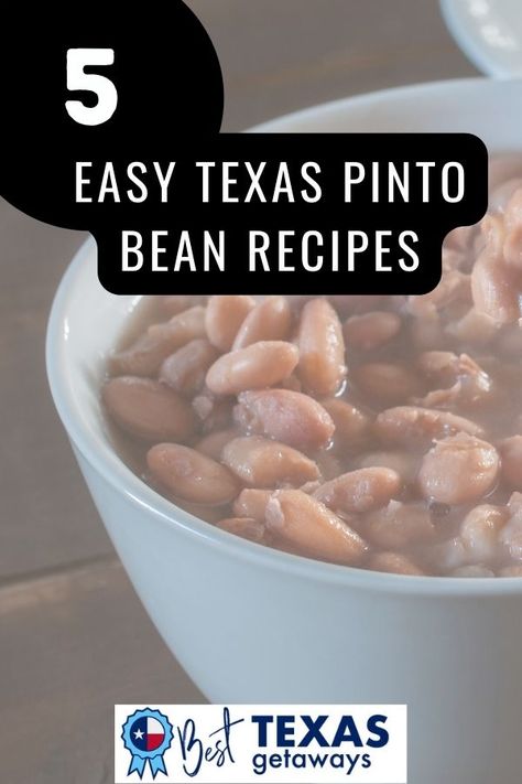 5 Easy Texas Pinto Beans Recipes - Best Texas Getaways Canned Pinto Beans Doctored Up, Pinto Beans In The Crock Pot, Texas Pinto Beans Recipe, Crockpot Pinto Beans Recipe, Southern Pinto Beans Recipe, Texas Foods, Pork And Beans Recipe, Beans Recipe Crockpot, Canned Beans Recipe