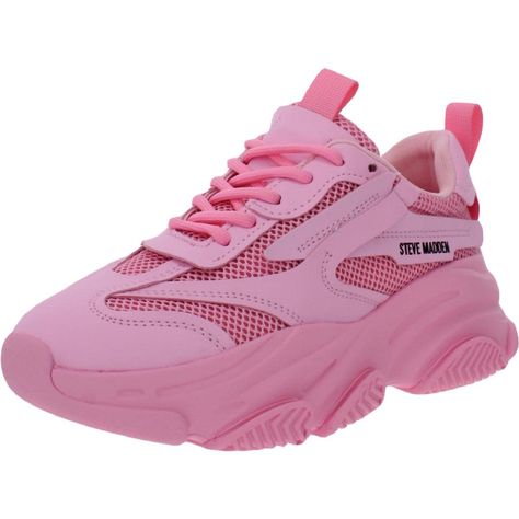 PRICES MAY VARY. Fits narrow, Half to full size up recommended Synthetic upper, lining and sole Lace-up closure Back pull on tab 2.5 inch platform Pink Steve Madden Sneakers Outfit, Pink Steve Madden Sneakers, Steve Madden Sneakers Outfit, Sneaker Trend, Steve Madden Sneakers, Dad Sneakers, Trainers Fashion, Sneakers Mode, Pink Sneakers