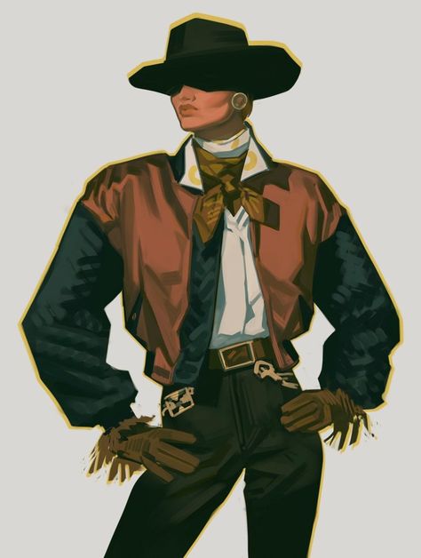 Tweets liked by shay 🐟 (@runqii) / Twitter Cowboy Character Design, Cowboy Pants, Cowboy Design, Western Comics, Cowboy Outfits, Cowboy Art, Round Brush, Oc Inspo, Art Style Inspiration