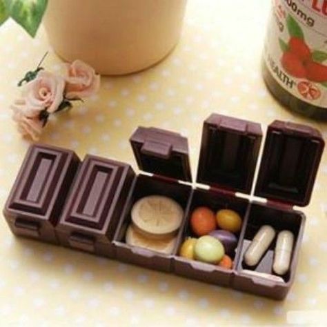 i need this omg Vitamin Organizer, Choco Biscuit, Pill Box Organizer, Chocolate Shapes, Food Shapes, Food Accessories, Box Organizer, Organizer Storage, Sweet Chocolate