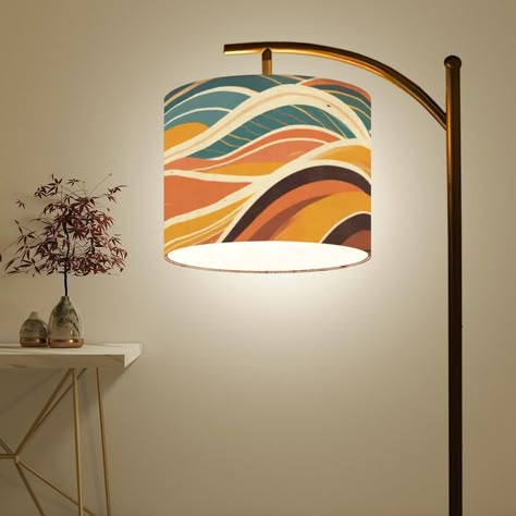 Enhance your home decor with the MCM Modern Arc Floor Lamp, standing at a total Overall size 60"x10", Shade height 9", Shade diameter 11". This stylish lamp features a high-quality linen texture lampshade, adding a touch of elegance to any room. Convenient to use, it comes equipped with a combination remote control and foot switch, allowing you to adjust the lighting effortlessly even when your hands are full. The remote control offers the flexibility to manage the lamp from a distance, signific Mid Century Modern Living Room Lamp, Midcentury Floor Lamps, Midcentury Modern Living Room Decor, Overhead Lamp, Mid Century Lamps, Mid Century Modern Floor Lamp, Color Floor Lamp, Moroccan Floor Lamp, Retro Architecture