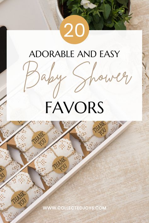 Click here to view 20 adorable and easy baby shower favors Thank You Shower Gifts, Small Baby Shower Gifts For Guests, Cheap Baby Shower Thank You Gifts, Thank You Gifts Baby Shower Boy, Thank You Gifts Baby Shower, Take Home Gifts For Baby Showers, Dessert Giveaway Ideas, Tea Party Favors Baby Shower Gift Ideas, Baby Sprinkle Gifts For Guests