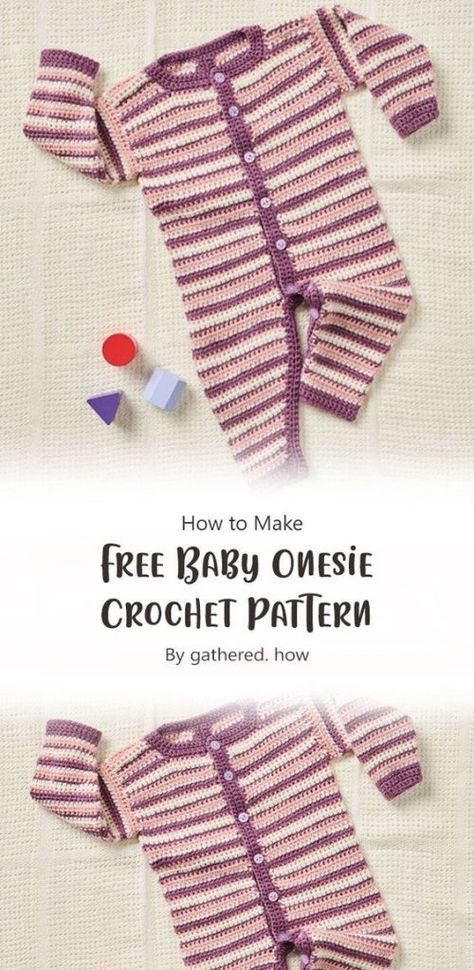 Baby Romper Diy, Baby Romper Pattern Free, Toddler Crochet Patterns, Crochet Onesie, Crochet Baby Clothes Boy, Crochet Baby Romper, Crochet Baby Sweater Sets, Onesie Pattern, Crochet Baby Projects