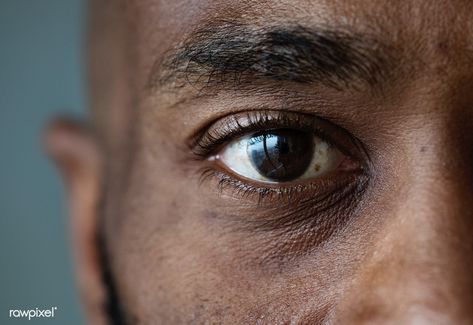 Closeup of an eye of a black man | premium image by rawpixel.com / Ake Iris Eye, Head Anatomy, Eye Twitching, Eye Close Up, Male Eyes, Black Person, Dark Brown Eyes, Eye Photography, Aesthetic Eyes