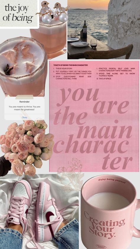 Daily reminder; you are the main character #barbie#motivation#dailyinspo#positivity#mindset#goals#shuffles#moodboard#omoge#fyp#pinterest Girl Boss Wallpaper, Positivity Mindset, Mindset Goals, Character Quotes, Main Character, Pink Outfit, Pink Diamond, Getting To Know You, Create Collage