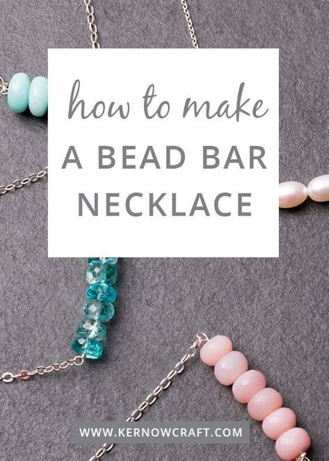 Diy Bar Necklace, Bead Bar Necklace Diy, Wire Wrapped Beaded Necklace, Beaded Bar Necklace, Beaded Jewelry Diy Necklaces, Earrings To Make And Sell, Easy Beaded Necklace, Necklace Making Tutorials, How To Make A Necklace With Beads