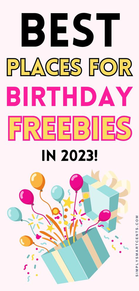 Want to know how to get free stuff on your birthday? We all love a birthday freebie! Check out this incredible list of birthday freebies so you can get free beauty products, free stuff for your kids, free food, Starbucks, coffees and more. You don’t want to miss out on these tips for stores that give out birthday discounts, freebies and treats! #birthdayfreebies #savemoney Free Food On Your Birthday List, Free Food You Can Get On Your Birthday, Places That Give You Free Stuff On Your Birthday List, Free Food For Birthday, Starbucks Free Birthday Drink, What Can I Get For Free On My Birthday, What Places Give You Free Stuff On Your Birthday, Places To Get Free Food On Your Birthday, Free Things You Get On Your Birthday