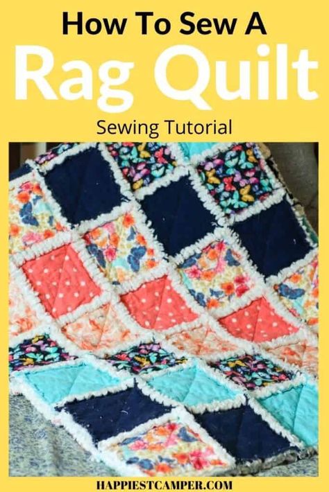 Rag Quilt Patterns Easy, Crochet Quilt Tutorial, Rag Quilt Instructions, Beginner Quilt Tutorial, Flannel Rag Quilts, Rag Quilt Tutorial, Rag Quilt Patterns, Baby Rag Quilts, Fun Quilt