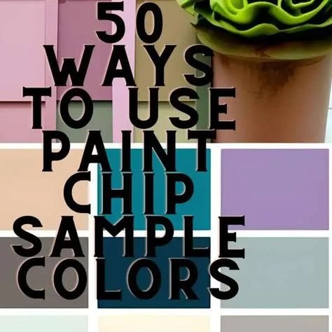 50 Paint Chip Sample Project Ideas – Home and Garden Paint Sample Projects, Paint Chip Ideas, Paint Samples Crafts, Paint Chip Wall, Paint Sample Cards, Paint Chip Art, Paint Sample, Paint Chip, Diy Artwork