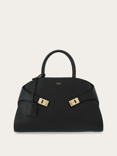 Salvatore Ferragamo Handbags, Ferragamo Bag, Salvatore Ferragamo Bags, Ferragamo Handbags, Black Leather Tote Bag, Bag Trends, Dolce E Gabbana, Black Tote Bag, Blue Bags