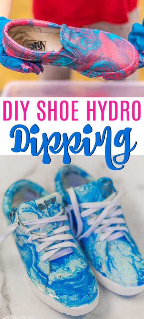 Today we are going to show you how to hydro dip shoes! It is super easy and turns out with a gorgeous design. Once you try this, you will love it! Hydrodipping Diy Shoes, Hydro Dip Shoes, Hydro Dipping Ideas, Hydrodipping Diy, Spray Paint Shoes, How To Hydro Dip, How To Make Floam, Paint Shoes, Mixed Media Workshop