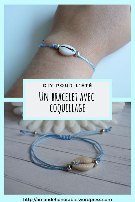 Le DIY facile et rapide : un bracelet coquillage, tendance de l'été 2019 Summer Diy, Heart Bracelet Diy, Diy Dream Catcher, Natural Candle Scents, Diy Collier, Pulseras Diy, Pola Gelang, Armband Diy, Shell Bracelet