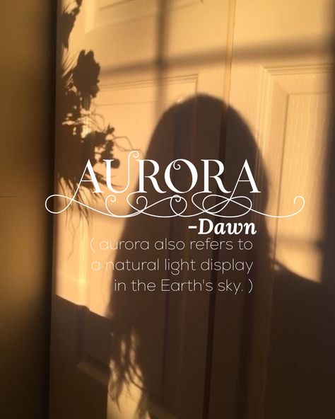 Aurora Name Aesthetic, Aurora Name Meaning, Aurora Meaning, Aurora Name, Aurora Tattoo, Oc Creation, Ethereal Core, Unique Girls, Goddess Names