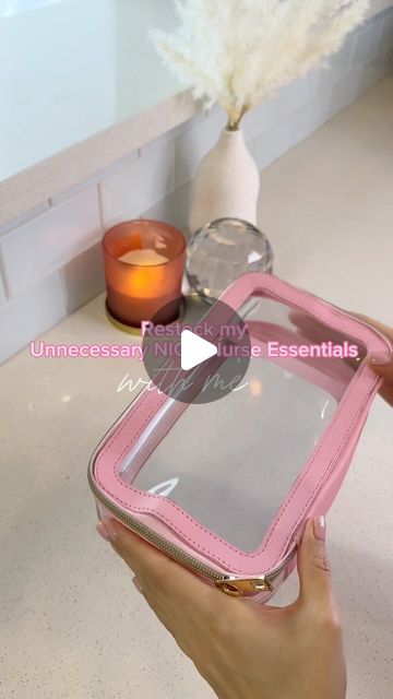 Victoria Meskin RNC-NIC | NICU Nurse on Instagram: "restock my unnecessary NICU nurse essentials with me ✨🩷🩺👣🤍✨ what are your unnecessary essentials?! we need the deets below! #NICUnurse #nurse #nurselife #whatsinmyworkbag #nursebag" Work Locker Organization Nurse, Nursing Accessories For Work, Whats In My Nurse Bag, Night Shift Nurse Bag Essentials, Er Nurse Essentials, New Grad Nurse Gifts, Nurse Bag Essentials For Work, Nursing Clinical Essentials, Nursing Bags For Nurses