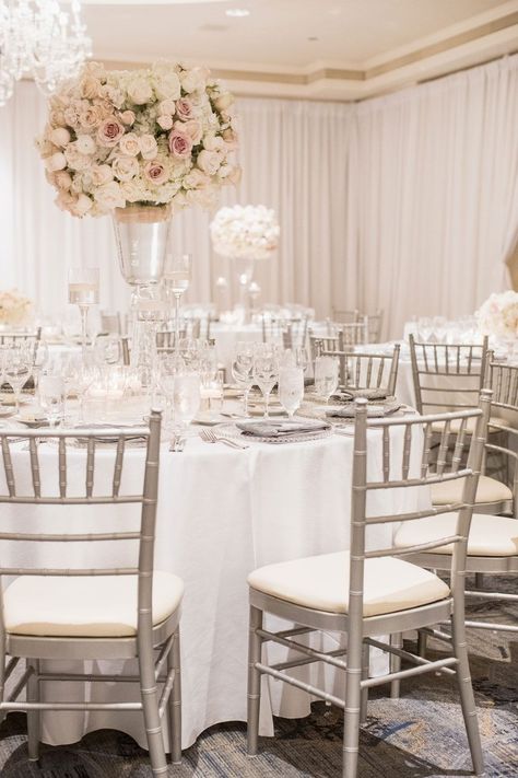 Chiavari Chairs Wedding, Silver Chiavari Chairs, Rockstar Energy Drink, Ritz Carlton Laguna Niguel, Flowers Neutral, Ocean View Wedding, Chairs Wedding, Wedding Coastal, Ballroom Reception