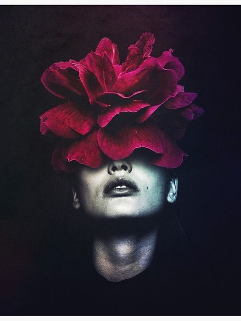 http://www.redbubble.com/people/seamless #art #seamlessoo #redbubble #flower #woman #surrealism Flowers Coming Out Of Head, Flowers Covering Face, Body Tattoo Design, Love Is Gone, Floral Headpiece, Violet Flower, Surreal Art, Acrylic Prints, Stranger Things Fanart