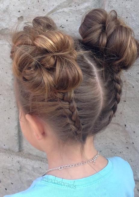 Kids Hairstyles and Haircuts for Boys and Girls in 2016 — TheRightHairstyles Easy Hairstyles For Kids, Dance Hair, Girl Hair Dos, Braided Hairdo, Cute Braided Hairstyles, Toddler Hairstyles Girl