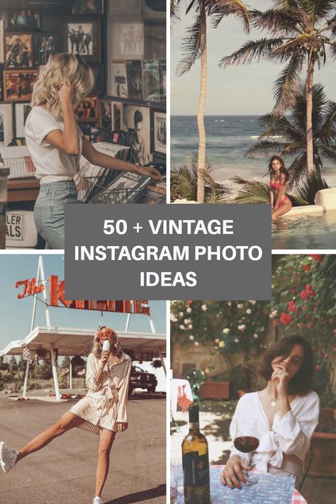 Vintage Instagram Post Ideas, Vintage Selfies Aesthetic, Ig Location Ideas, Vintage Selfie Ideas, Instagram Picture Ideas Aesthetic To Post, Instagram Blogger Aesthetic, Vintage Instagram Feed, Boho Instagram Feed, Vintage Aesthetic Instagram