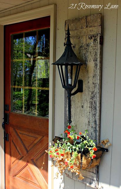 Modern Farmhouse Front Porch, Farmhouse Front Porch Decorating, Rustic Pergola, Porch Wall Decor, Farmhouse Porch Decor, Porch Design Ideas, Modern Rustic Farmhouse, Yard Sale Finds, Farmhouse Outdoor Decor