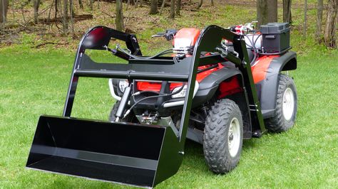 Wild Hare ATV Loader (Horses, quad, four-wheeler, 4-wheeler, farming, equestrian, maintenance, riding arena, hay, landscaping, stall, cleaning, pallet, loading, loader, gardening, food plots, snow removal, yard cleanup, home improvement) Atv Implements, Atv Attachments, Front End Loader, Wild Hare, Riding Arenas, Atv Accessories, Farm Tools, 4 Wheeler, Quad Bike