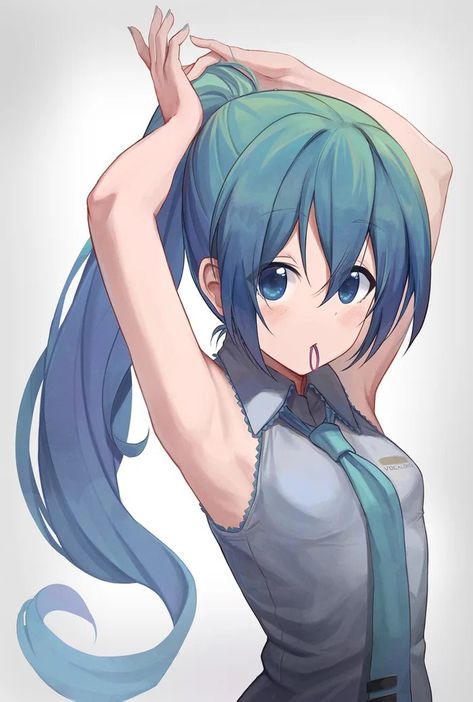 Anime Ponytail, Hair In A Ponytail, A Ponytail, Best Funny Pictures, Nice To Meet, Hatsune Miku, Anime Shows, Vocaloid, Her Hair