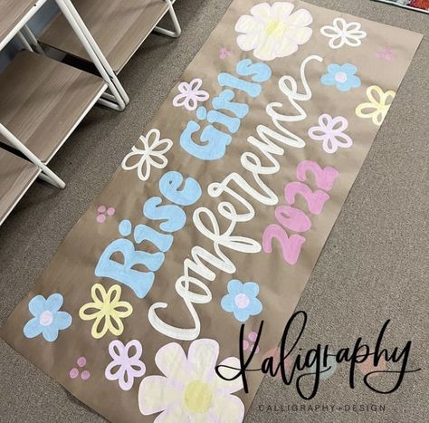 Calligraphy Banner Ideas, Hand Painted Kraft Paper Banner, Brown Paper Sign Party Ideas, Painted Graduation Banner, Sorority Formal Banner, Hand Painted Banner, Graduation Banner Ideas, Diy Graduation Banner, Shot Party