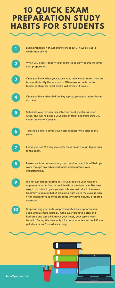 10 exam preparation study tips for students - infographic University Exam Study Tips, Exam Hacks Tips, Exam Techniques Tips, Tips For Exams Preparation, Best Study Tips For Exams, Productivity For Students, Study Tips For Exam Preparation, Study Tips For University, How To Prepare For Final Exams