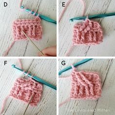 Mitten Crochet, Crochet Cables Pattern, Crochet Cables, Crochet Cable Stitch, Crochet Cable, Crochet Tips, Crochet Mittens, Crochet Circles, Crochet Rope