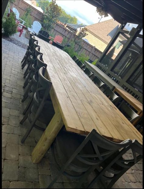 Rustic FARM TABLE 10 Ft 12 14 Foot Set W/you Pick Chairs Farmhouse Country Cabin Distressed Large Kitchen Dining Table Custom Sizes Colors - Etsy Diy Wooden Kitchen Table, Table In Kitchen, Rustic Farm Table, Wooden Kitchen Table, Farmhouse Tables, Big Table, Country Cabin, Kitchen Dining Table, Kitchen Tables